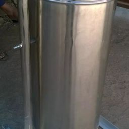 Fibrecrafts India Free Size Silver Stainless Steel Swing lid Dustbin 3.5 ft, SS Pole Swing-14