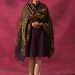 Folksong By W Purple Printed Shawl-picture-31