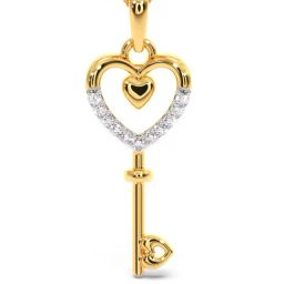 Candere By Kalyan Jewellers 18k Yellow Gold and Cubic Zirconia Pendant for Women-image-63