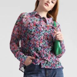 Only Multicolor Floral Print Shirt-image-62