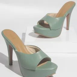 Inc 5 Green Stiletto Mules-58