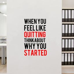 rawpockets Black & Red Quote on Quitting Wall Sticker-image-59