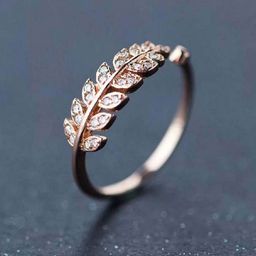 UNIVERSITY TRENDZ Rose Gold-Plated CZ Studded Adjustable Finger Ring-40