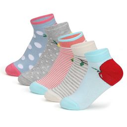 Supersox Women Pack Of 5 Assorted Ankle-Length Cotton Socks-image-60