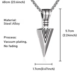 Viansh Silver-Plated Triangular Pendant With Chain image 4