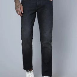 Cantabil Denim Black Cotton Regular Fit Jeans-image-47