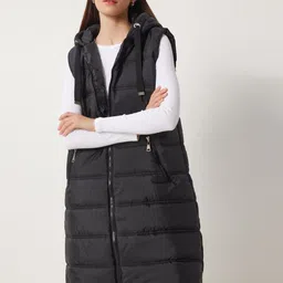 Trendyol Hooded Neck Longline Puffer Jacket-image-36