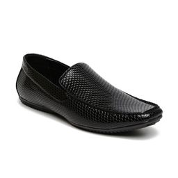 Bata Men Black Textured Semiformal Slip-Ons-image-46