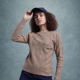 The Roadster Lifestyle Co. Cable Knit Pullover-image-62