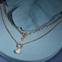 AMI Gold Plated Layered Chain-66