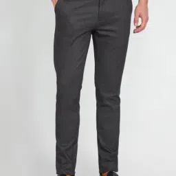arrow new york Arrow Newyork Black Slim Fit Texture Trousers-picture-5