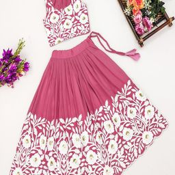 Shoryam Fashion Girls Silk Georgette Ready to Wear Lehenga Choli-image-54
