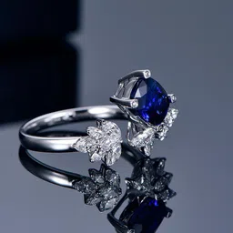 Designs & You Silver-Plated AD Studded Finger Ring-43