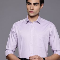 Raymond Pure Cotton Textured Slim Fit Formal Shirt-image-91