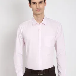 Peter England Men Spread Collar Vertical Striped Cotton Formal Shirt-picture-34