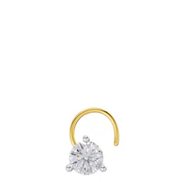 SpaLab Grown Diamond 0.25 CtRound Shape 3 Prong Solitaire Diamond Nose Pin 14K-image-9