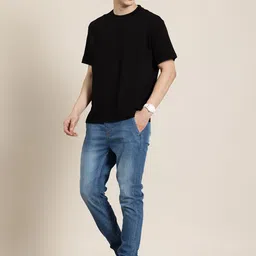 HERE&NOW Men Jogger Fit Light Fade Stretchable Jeans-image-34