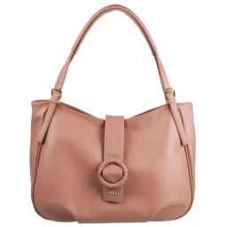 Mochi Peach Solid Large Hobo Shoulder Handbag-image-50
