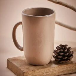 Fabindia Ayira Basic Taupe Ceramic Beer Mug-image-25