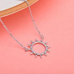 GIVA 92.5 Sterling Silver Sunshine Necklace for Women-image-11