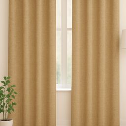 STITCHNEST Set of 2 Beige Solid 7 feet Curtain-image-72