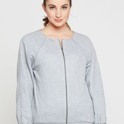 Marie Claire Women Grey Self Design Sweatshirt-24