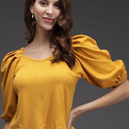 TANDUL Solid V-neck Pleated Top-picture-47