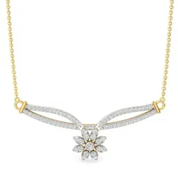 Candere By Kalyan Jewellers 18k Yellow Gold and Cubic Zirconia Tanmaniyas Pendant for Women-picture-44