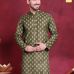 Jompers Men Pack of 2 Floral Printed Kurta-35