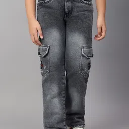 BAESD Boys Clean Look Cotton Cargo Jeans-56