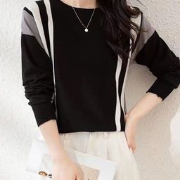 StyleCast Women Striped Round Neck Pullover Sweater-image-48