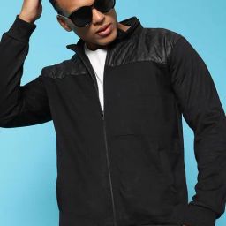 Campus Sutra Black Cotton Regular Fit Jacket-picture-36