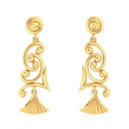 P.C. Chandra Jewellers 22k Gold Unique Design Hanging Dangler Earrings-image-62