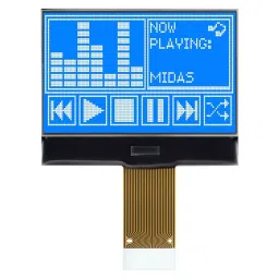 MIDAS DISPLAYS DISPLAY, LCD GRAPHIC, 128X64, STN, MCCOG128064B12W-BNMLW-12