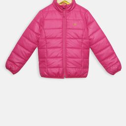 t-base Girls Pink Solid Lightweight Jacket-image-90