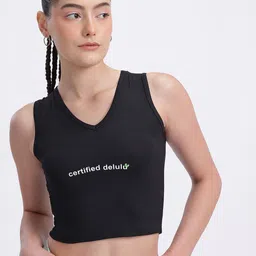 SZN Typography Print Fitted Bamboo spandex Crop Top-image-7