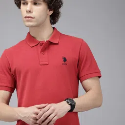 U.S. Polo Assn. Polo Collar Pure Cotton Slim Fit T-shirt-image-40