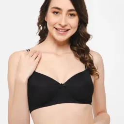 Clovia Black Striped T-Shirt Bra-picture-1