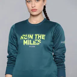 HRX By Hrithik Roshan Running Women Blue Coral Rapid-Dry Solid Sweatshirts-image-24