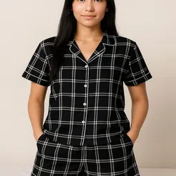 GAB Women Checked Night suit-picture-2