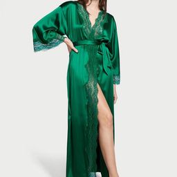 Victoria's Secret Lace-Trim Satin Long Robe-image-26