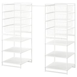 ikea jonaxel Wardrobe combination, white, 142-178x51x139 cm-picture-37