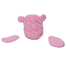 Tipy Tipy Tap Doll Embellished Cap With Mittens - Pink-14