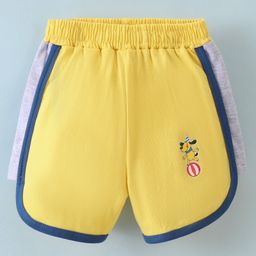 Tango Single Jersey Knit Above Knee Length Shorts Puppy Print - Yellow-image-7