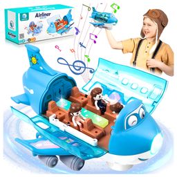 NEGOCIO Aeroplane Toy, Toy Aeroplane with Light and Music, Airplane for Toddlers, Aeroplane Toy from 3 Years, 360° Rotating Electric Toy Plane, Airline Gift - COLOR MAY VARY-21
