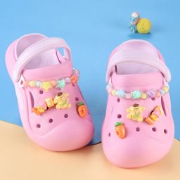 Oh! Pair Slip On Clogs with Star Applique - Rose Red-image-88