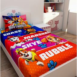 Athom Living Paw Patrol Digital Printed Cotton Kids Single Bedsheet 147x223 cm with Pillow Cover-image-66