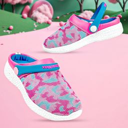 KazarMax Camouflage Designed Light Weight Slingback Clogs - Pink-image-50