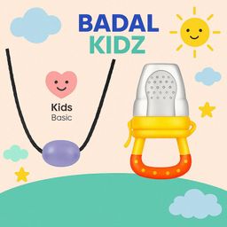 Badal Kidz Baby Natural Tlismi Moti and Feeding Fruit Food Nibbler 100% Bpa Free , made up of silicone and plastic - Yellow-20