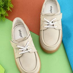 Steprite Colour Blocked Velcro Closure Sneakers - Cream-image-14